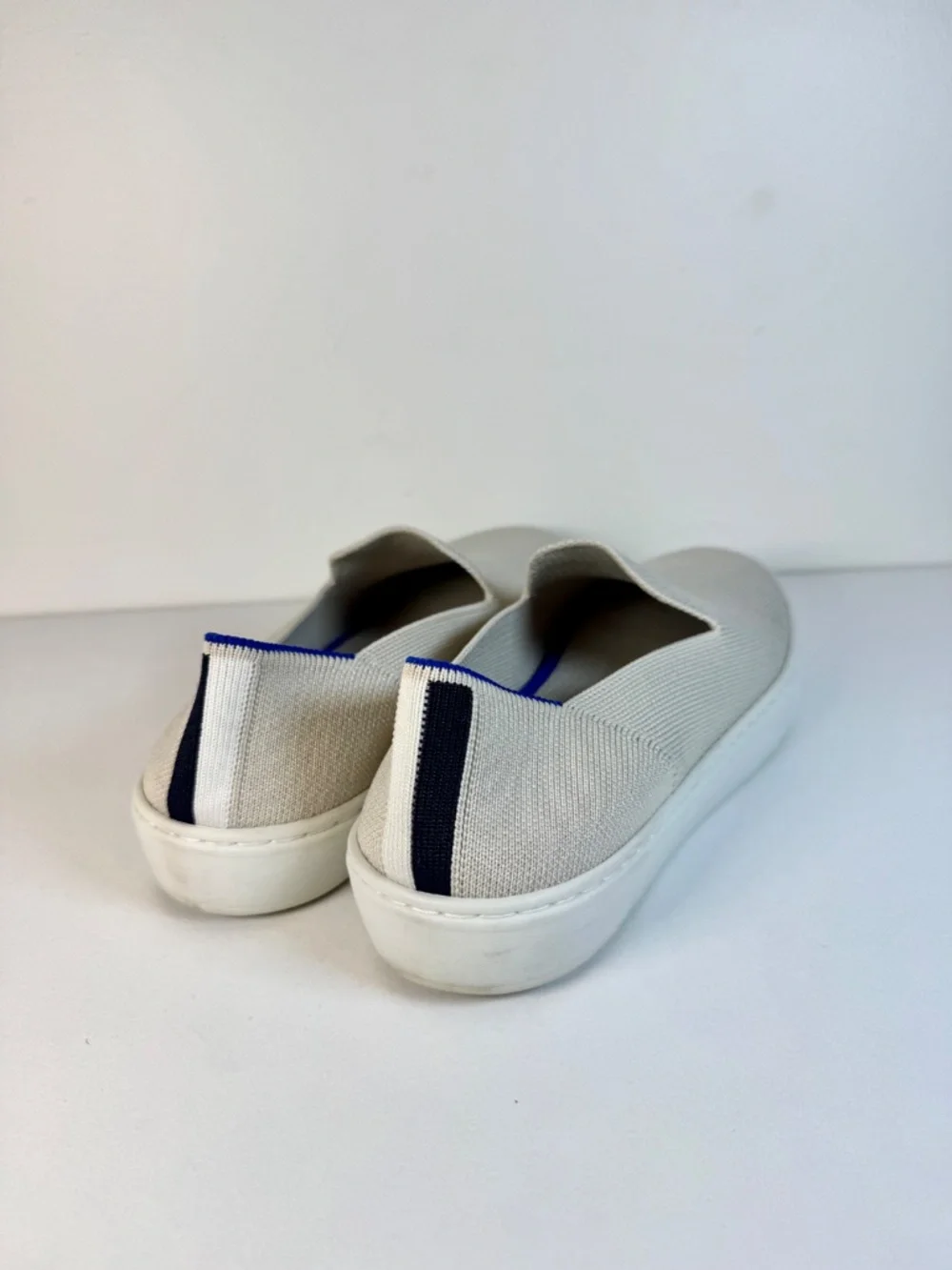 Rothy's The Original Slip On Sneaker Sand Beige Size 6.5 Excellent Condition